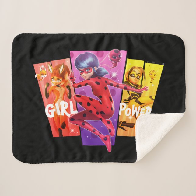 Manta Sherpa Chicas milagrosos | Potencia Chica (Anverso (horizontal))