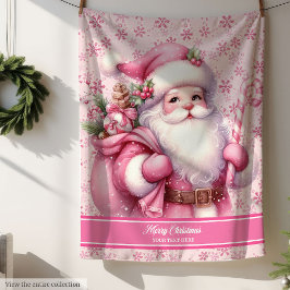 Manta Sherpa Chicas rosados Santa Blanket  Festividades persona