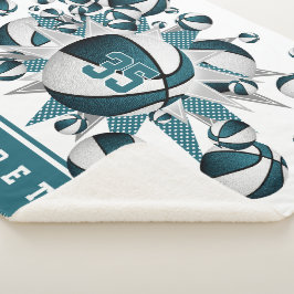 Manta Sherpa chicas verde azulados estrellas de baloncesto depo