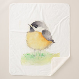 Manta Sherpa Chickadee Sherpa Blanket