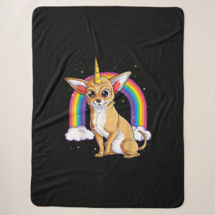 Manta Sherpa chihuahua unicorn girls space galaxy rainbow do