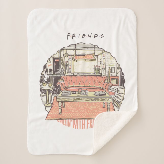 Manta Sherpa Chillin' con Personalizado FRIENDS™ (Anverso)