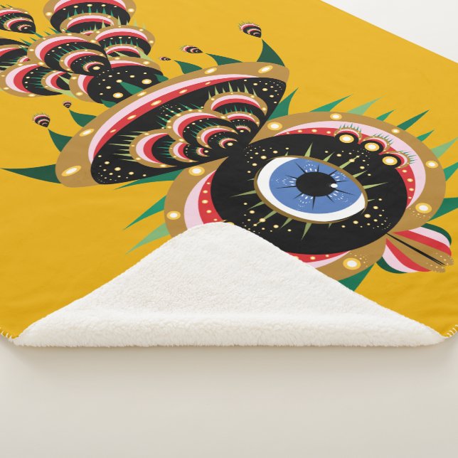 Manta Sherpa Chimera - Fish Bird Sherpa Blanket (3/4)