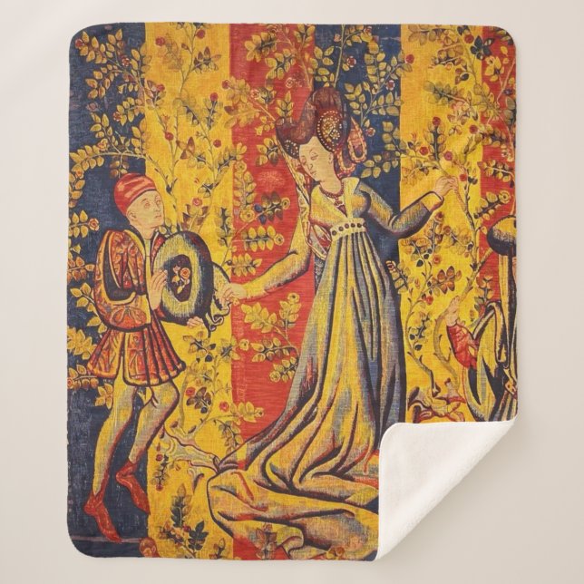 Manta Sherpa Chinoiserie italiana de estilo mediterráneo de col (Anverso)