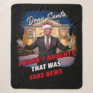 Manta Sherpa Chiste gracioso de Donald Trump, querido Papá Noel