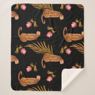 Manta Sherpa Chitas románticas: acuarela sin costuras.