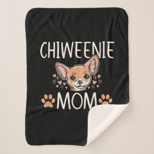 Manta Sherpa chiweenie mamá chihuahua lindo dueño de perro am