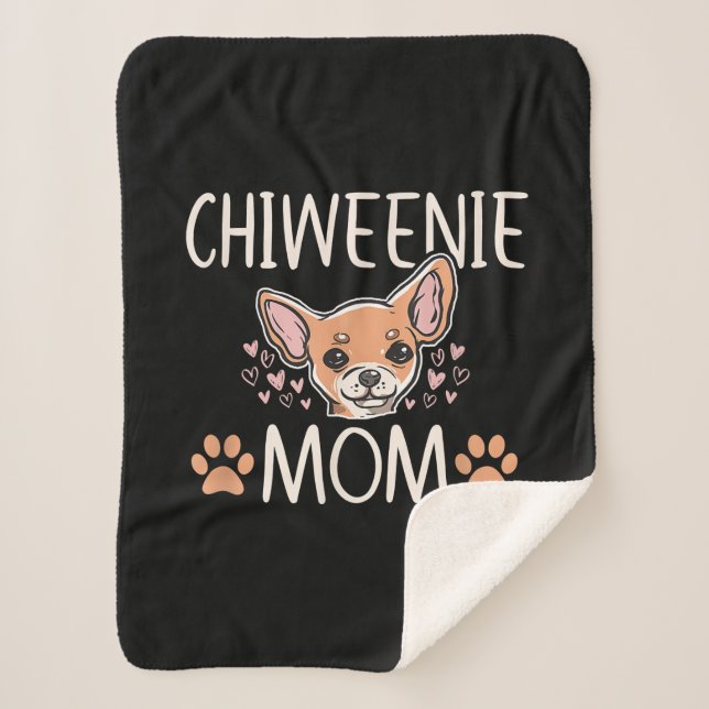 Manta Sherpa chiweenie mamá chihuahua lindo dueño de perro aman (Anverso)