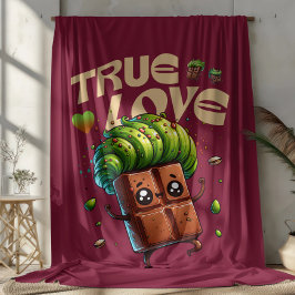 Manta Sherpa Chocolate kawaii pistachio divertido en el Día de 