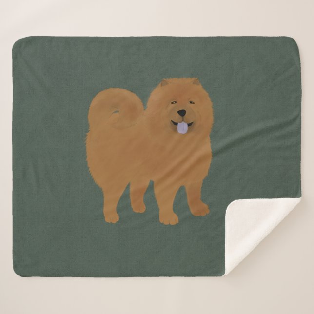 Manta Sherpa Chow Chow Sherpa Blanket (Anverso (horizontal))