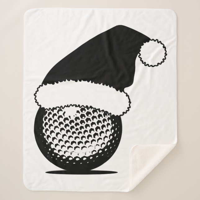Manta Sherpa Christmas Golf Ball with Santa Hat (Anverso)