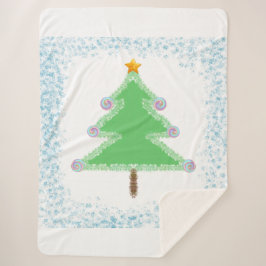 Manta Sherpa Christmas Tree Sherpa Blanket