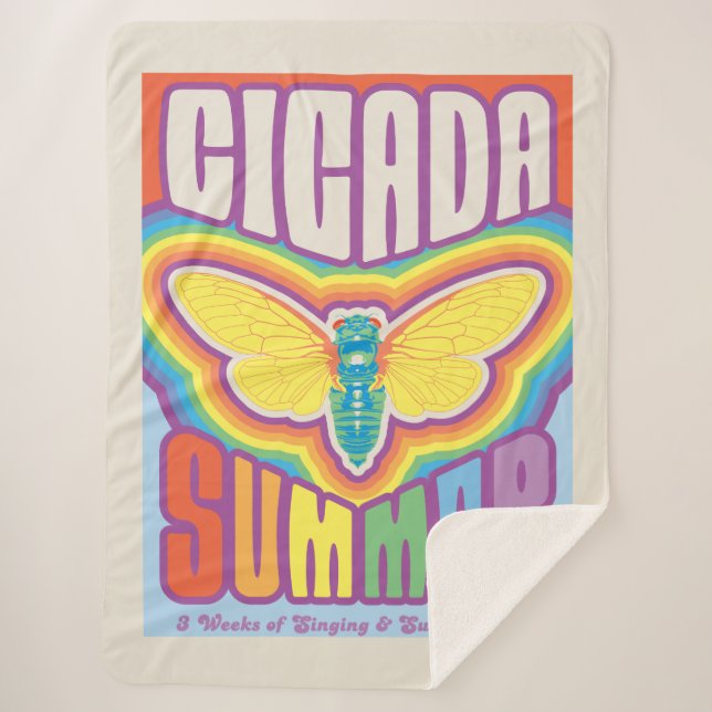 Manta Sherpa Cicada Summer Love (Anverso)