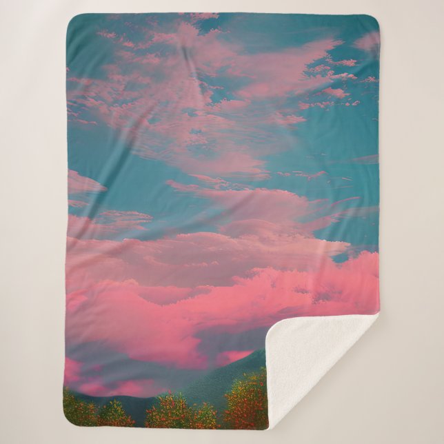 Manta Sherpa Cielo de color ocre (Anverso)