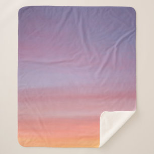 Manta Sherpa Cielo rosa, amarillo y morado nublado