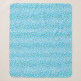 Manta Sherpa Cielo Suave Azul y Blanco Patrón Floral Ditsy Acua