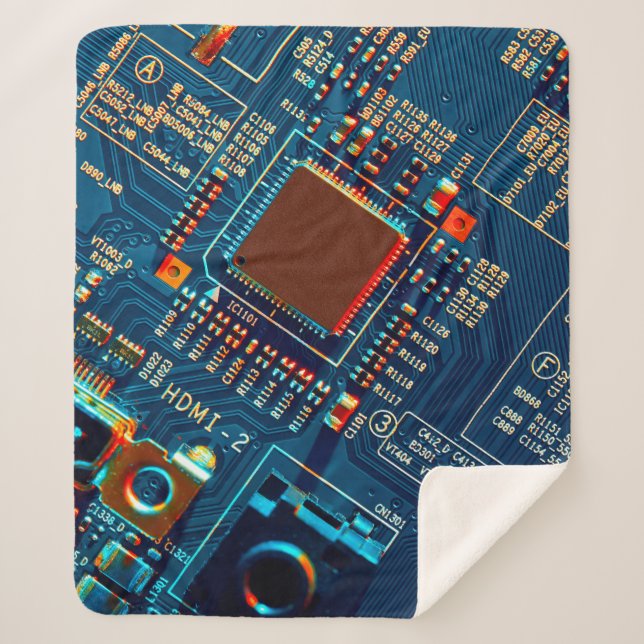 Manta Sherpa Cierre de la tarjeta de circuito electrónico. elec (Anverso)