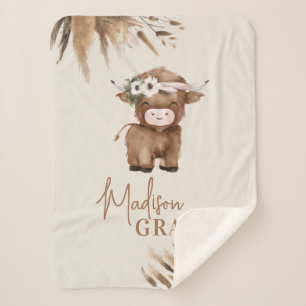 Manta Sherpa Cinta de bebé personalizada en Highland