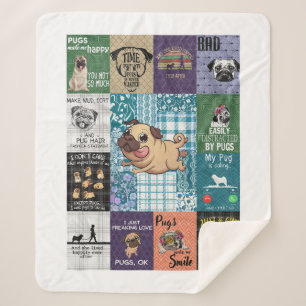 Manta Sherpa Cinta personalizada de tejido de perro