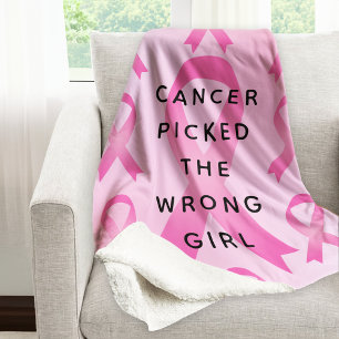 Manta Sherpa Cinta Rosa La Cáncer Eligió a la Chica Equivocada