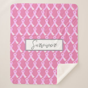 Manta Sherpa Cinta rosa Sobreviviente de Cáncer de Mama Sherpa 