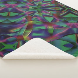 Manta Sherpa Cintas entrelazadas de color oscuro