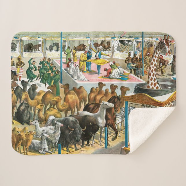 Manta Sherpa Circo Poster De Personas De Diferentes Nacionalida (Anverso (horizontal))