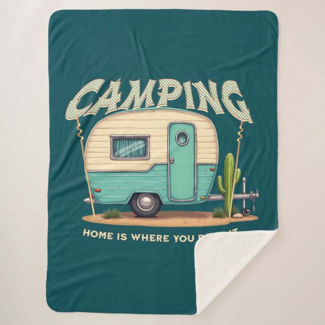 Manta Sherpa Cita de camping y camping (Anverso)