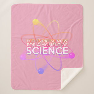 Manta Sherpa Cita de ciencia divertida de Guay Girly Pink