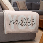 Manta Sherpa Cita de inspiración para el Pastel rosa moderno<br><div class="desc">Cita de inspiración para el Pastel rosa moderno</div>