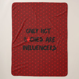 Manta Sherpa Cita Divertida de Influencer para Decoración del H