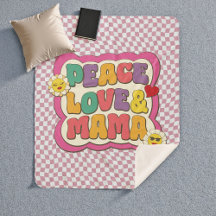 Cita Retro Groovy Mamá Tipografía Día de la Madre