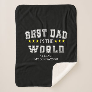 Manta Sherpa Citas de abuelo Mejor Papá Del Mundo