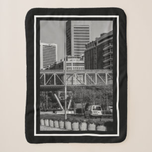 Manta Sherpa Ciudad del Cabo Monocromo Cityscape Street Lifesty