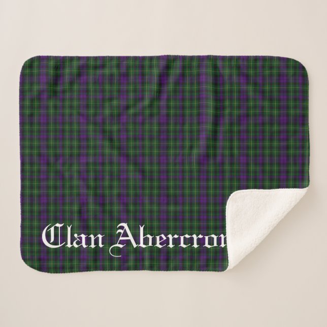 Manta Sherpa Clan Abercrombie Tartán (Anverso (horizontal))
