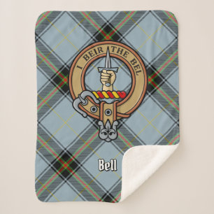 Manta Sherpa Clan Bell Escudo sobre Tartán