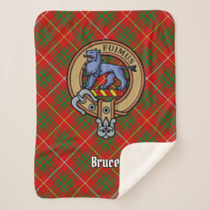 Manta Sherpa Clan Bruce Escudo sobre Tartán