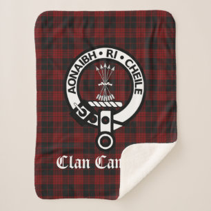 Manta Sherpa Clan Cameron Escudo Badge y Tartán