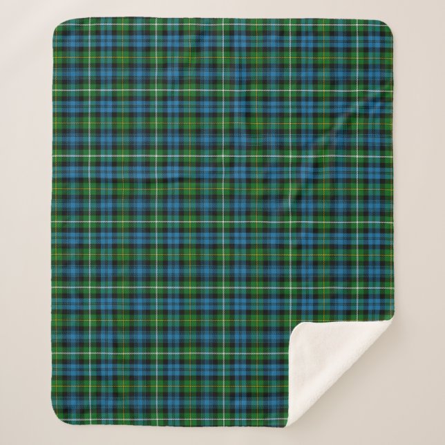 Manta Sherpa Clan Campbell De Argyll Tartán Plaid (Anverso)