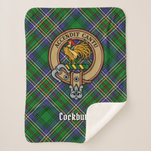 Manta Sherpa Clan Cockburn Escudo sobre Tartán