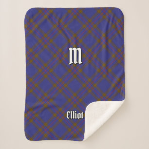 Manta Sherpa Clan Elliot Modern Tartan Sherpa Blanket