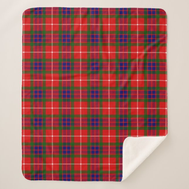 Manta Sherpa Clan escocés Fraser de Lovat Tartán Plaid (Anverso)