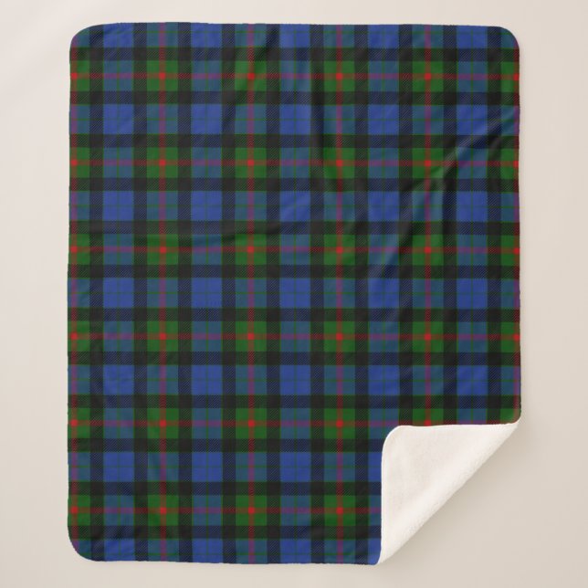 Manta Sherpa Clan escocés Gunn Tartán Plaid (Anverso)