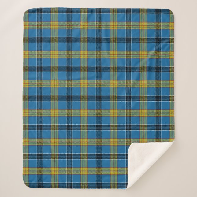 Manta Sherpa Clan escocés Laing Tartan Plaid (Anverso)
