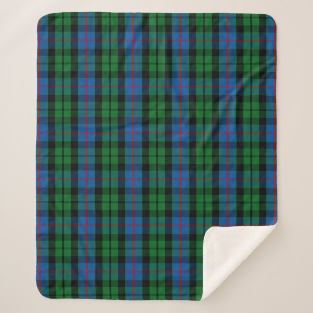 Manta Sherpa Clan escocés Morrison Tartan Plaid (Anverso)