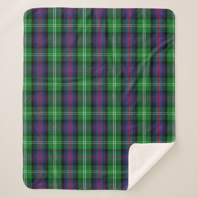 Manta Sherpa Clan escocés Sutherland Tartan Plaid (Anverso)