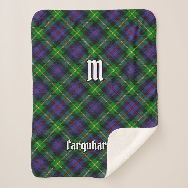 Manta Sherpa Clan Farquharson Tartan Sherpa Blanket (Anverso)