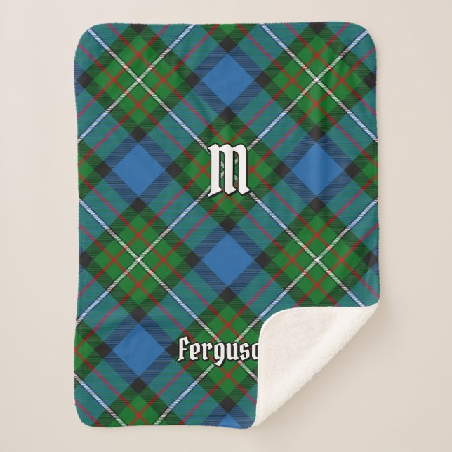 Manta Sherpa Clan Ferguson Tartan Sherpa Blanket (Anverso)