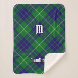 Manta Sherpa Clan Hamilton Hunting Tartan Sherpa Blanket