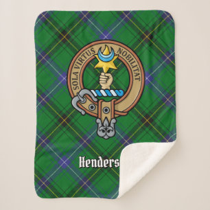 Manta Sherpa Clan Henderson Escudo sobre Tartán